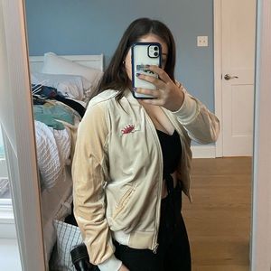 urban outfitters velvet embroidered bomber jacket